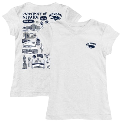  Nevada Wolf Pack Vive La Fete Youth Impressions Artwork Fitted T-Shirt - White